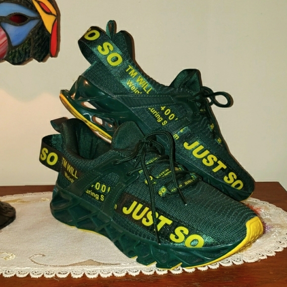 UMYOGO Women's Dark Green Blade Type Running Athletic Sneakers Eu 40.  Size 9 - Picture 4 of 10